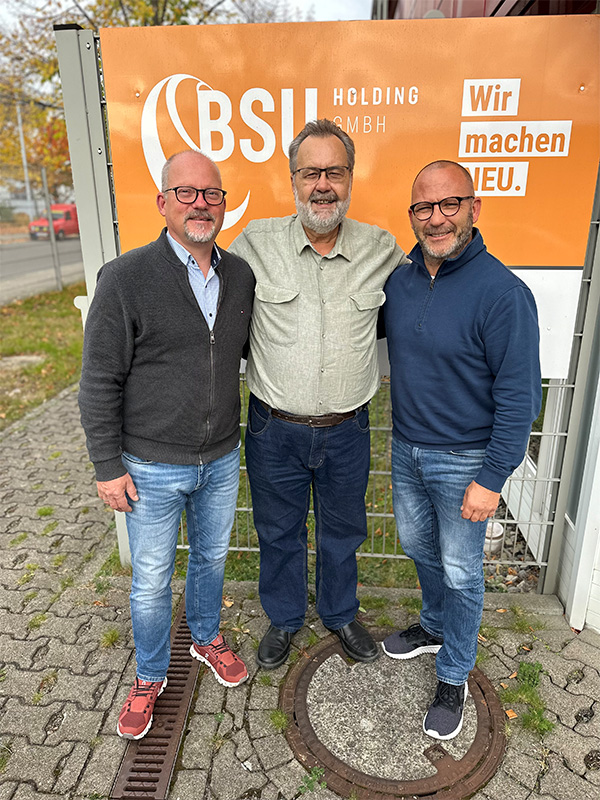 (v.l.n.r. Heiko Ludwig Gfü BSU Holding, Ralf Sommer Projektleiter BSU Projekt Service, Mike Ortmann Gfü BSU Holding)